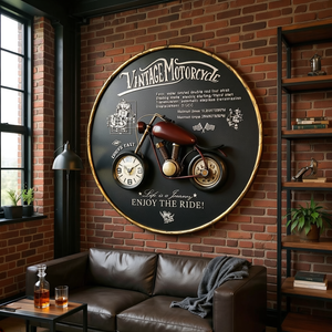 California Motorcycle Wall Frame Clock