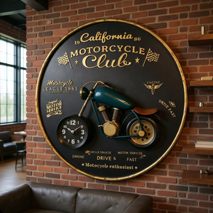 California Motorcycle Wall Frame Clock