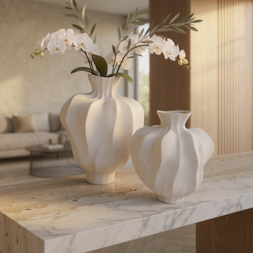 Modern Sculptural Ceramic Table Vases