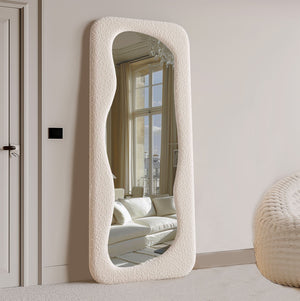 Solara Organic Boucle Arch Full-Length Mirror