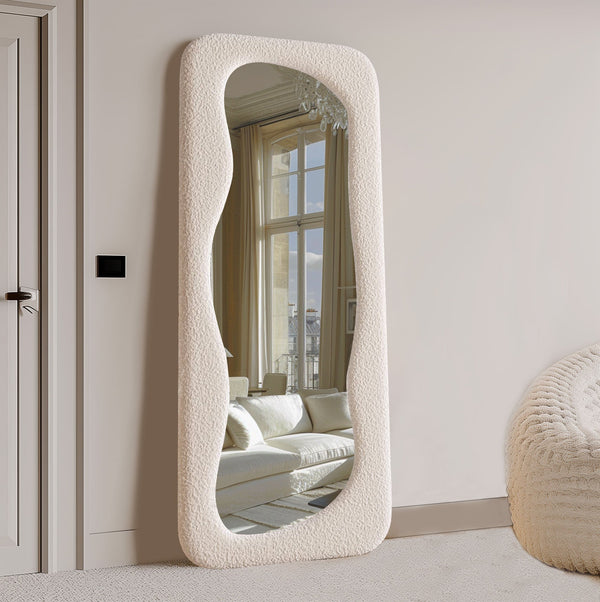 Solara Organic Boucle Arch Full-Length Mirror