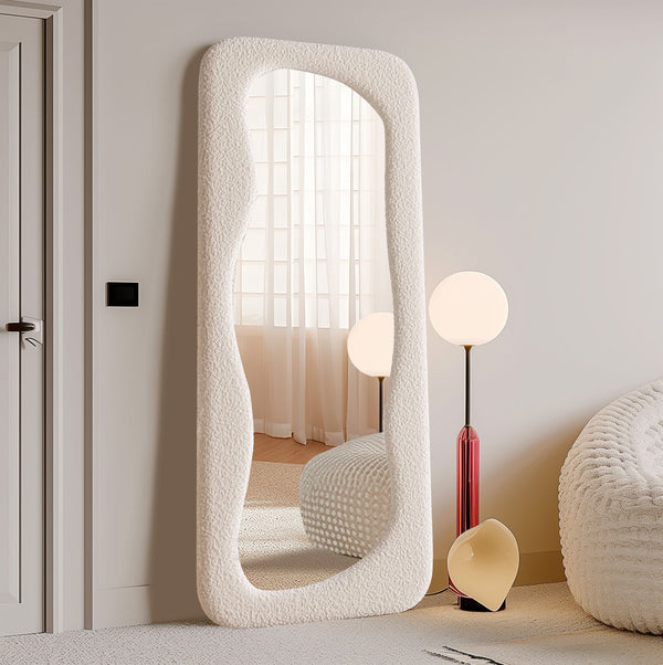 Solara Organic Boucle Arch Full-Length Mirror