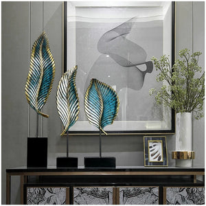 Decorative Fiber Leaves Accent Set