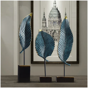 Decorative Fiber Leaves Accent Set