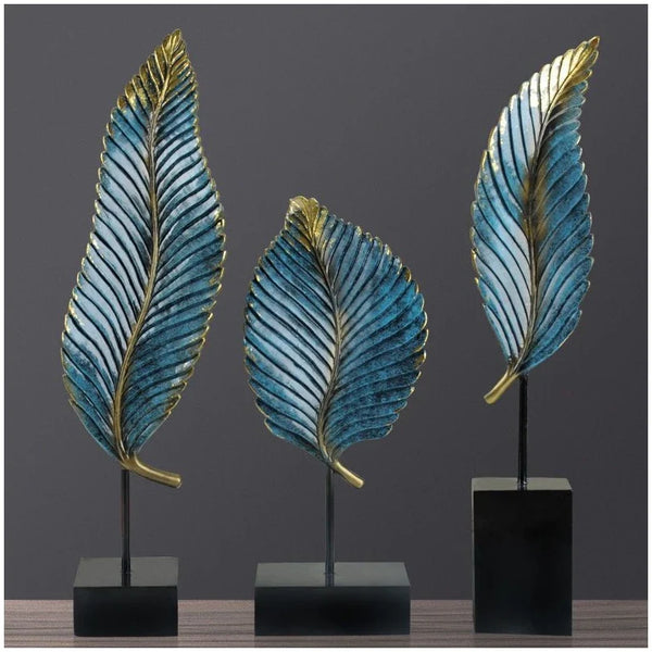 Decorative Fiber Leaves Accent Set