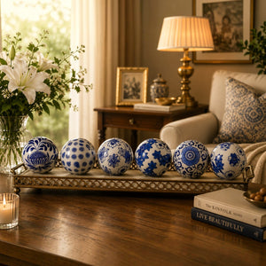  Blue Pottery Ceramic Ball\
blue pottery ball