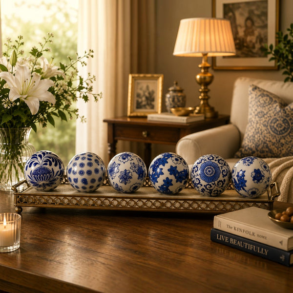  Blue Pottery Ceramic Ball\
blue pottery ball
