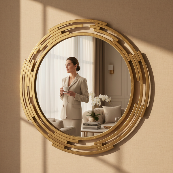 High-Designed Stainless Steel Round Wall Mirror