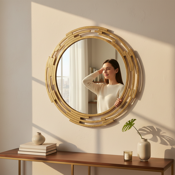 High-Designed Stainless Steel Round Wall Mirror