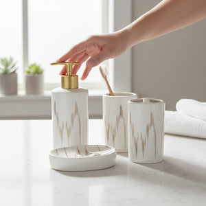 Elegant Ceramic Bathroom Accessories Set