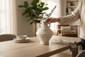 Rustic Mediterranean Ceramic Jug Vases Set