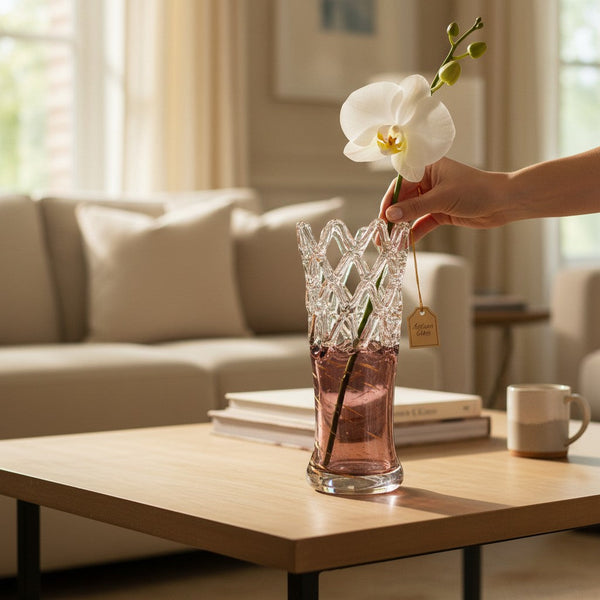 Artistic Dual-Tone Glass Vase