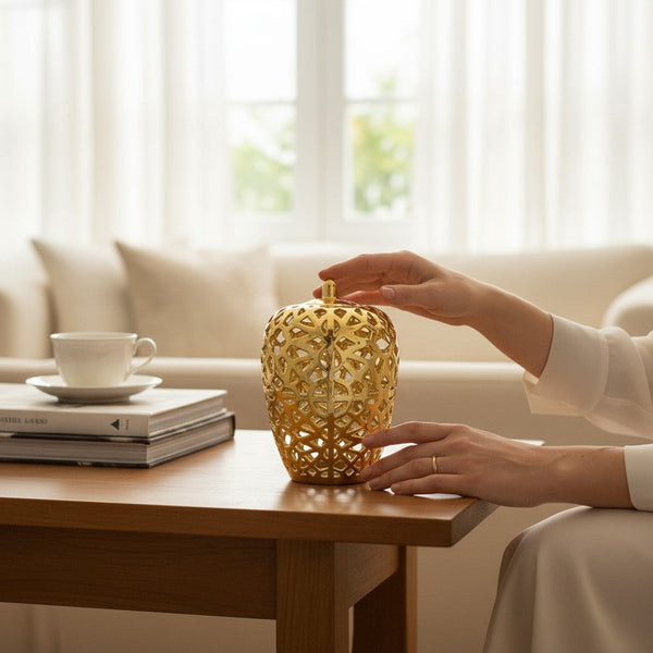 Royal Gold Lattice Candy Jar