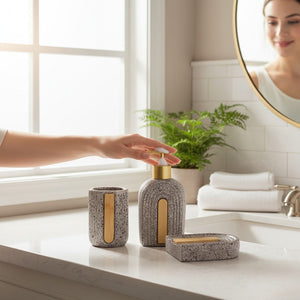 Nordic Stone Ceramic Bathroom Accessories Set
