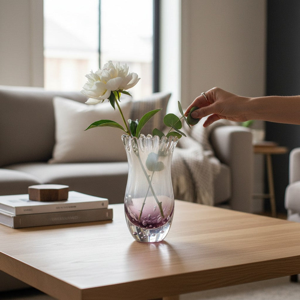Translucent Smoky Glass Vase