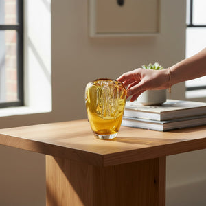 Amber Artistic Glass Vase