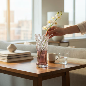 Artistic Dual-Tone Glass Vase