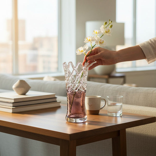 Artistic Dual-Tone Glass Vase