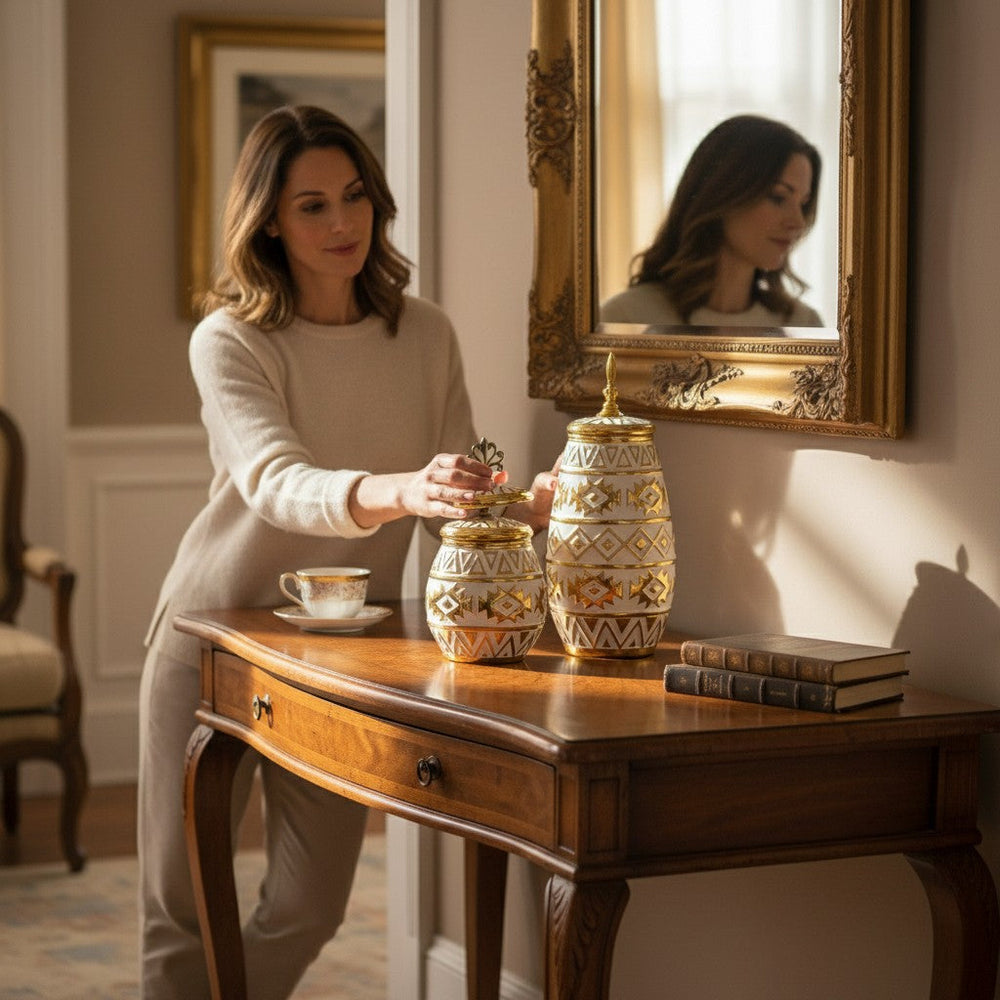 Majestic Gold Tribal Candy Jars Set