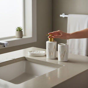 Elegant Ceramic Bathroom Accessories Set