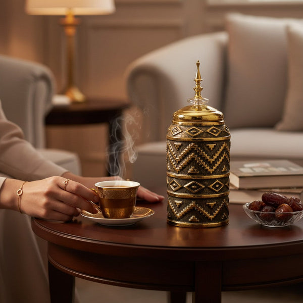 Heritage Black-Gold Candy Jar