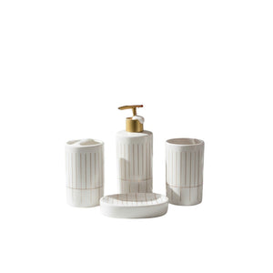 Luxury White Ceramic Bathroom Accessories Set
