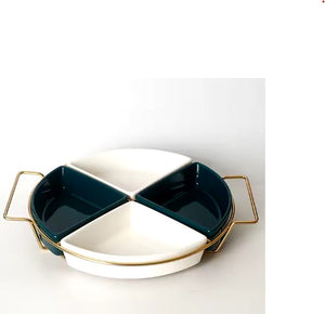 Ceramic Fruit Bowl Cookie Platter Desk Tray