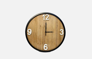 Metal & Wood Wall Clock
