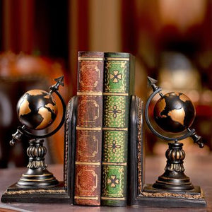 Retro Fibre Moveable Globe Bookends