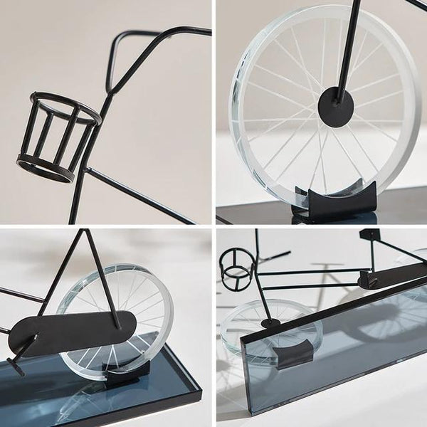  Metal Crystal Bicycle Ornament