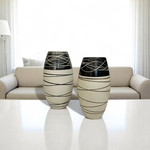 Ebony Sands Ceramic Vases Set