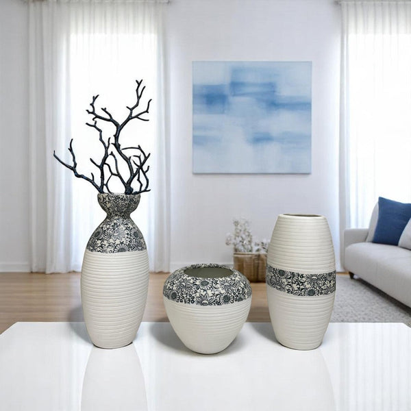 Forest Ripple Ceramic Vases