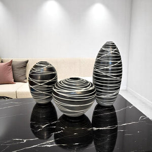 Modern Black Decorative Vase Set