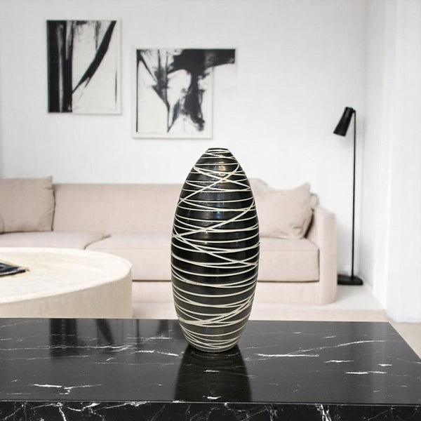Modern Black Decorative Vase Set