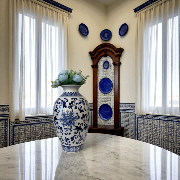 Imperial Legacy Classic Blue & White Porcelain Vases