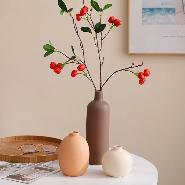 Verdant Relic Ceramic Vases (Set of 5)