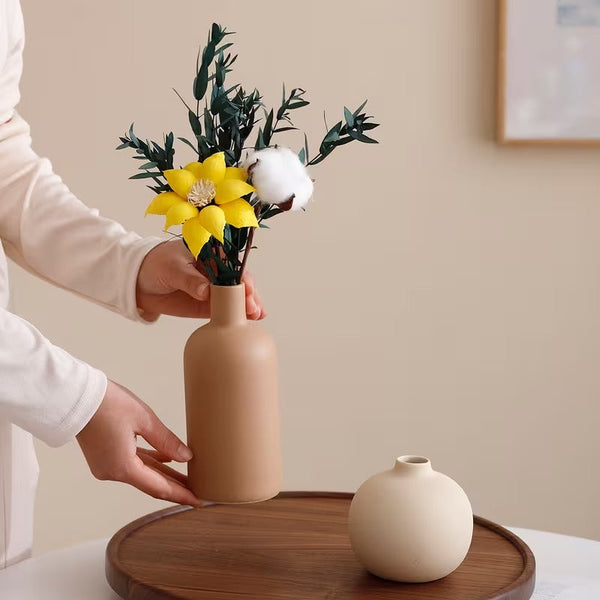 Verdant Relic Ceramic Vases (Set of 5)