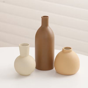 Verdant Relic Ceramic Vases (Set of 5)