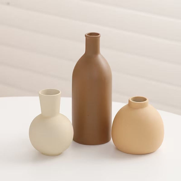 Verdant Relic Ceramic Vases (Set of 5)