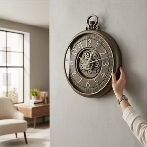 Vintage Industrial Gears Wall Clock