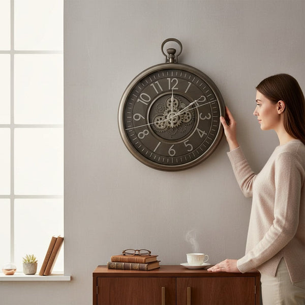 Vintage Industrial Gears Wall Clock