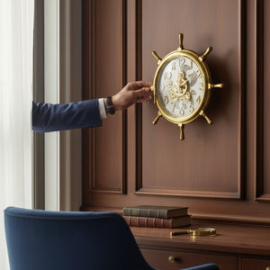 Nautical Ship Wheel Wall Clock
