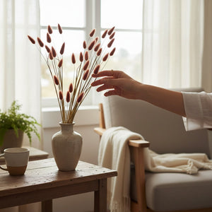 Rustic Burgundy Bunny Tail Stems