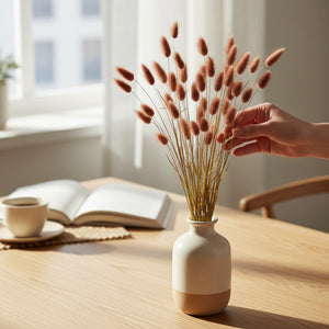Rustic Burgundy Bunny Tail Stems