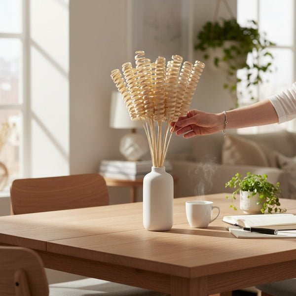 Natural Curly Cane Decorative Stems (Packet)