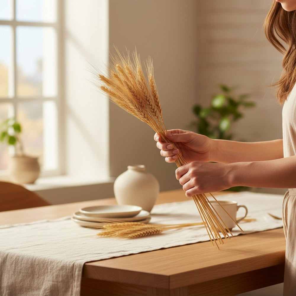 Natural Dried Wheat Stem Bundle