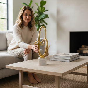 Modern Gold Abstract Decorative Sculpture