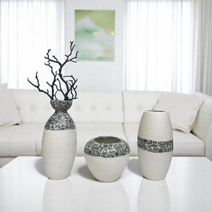 Forest Ripple Ceramic Vases