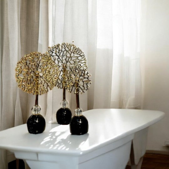 Round Metallic Coral Ornaments