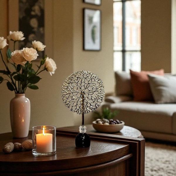 Round Metallic Coral Ornaments